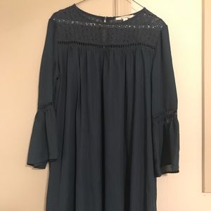 dark turquoise blue dress